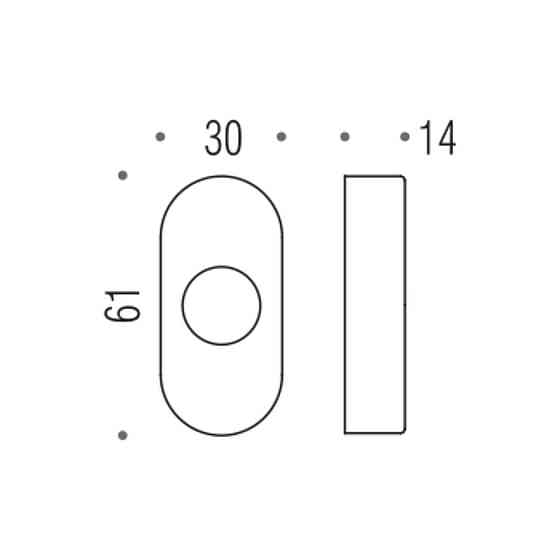 УПОР КЛЕЙКИЙ НАСТЕННЫЙ ДЛЯ ДВЕРЕЙ M-35 DB Киев
