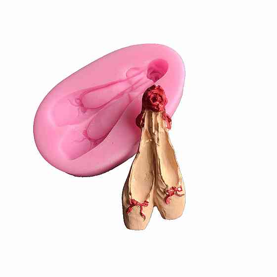 Молд силиконовый Пуанты 65 на 34 мм розовый Киев