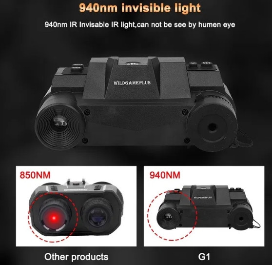 Прилад нічного бачення G1 4.5х Night Vision 1920x1080P невидима хвиля 940nm з кріпленням на голову Вінниця - фото 7