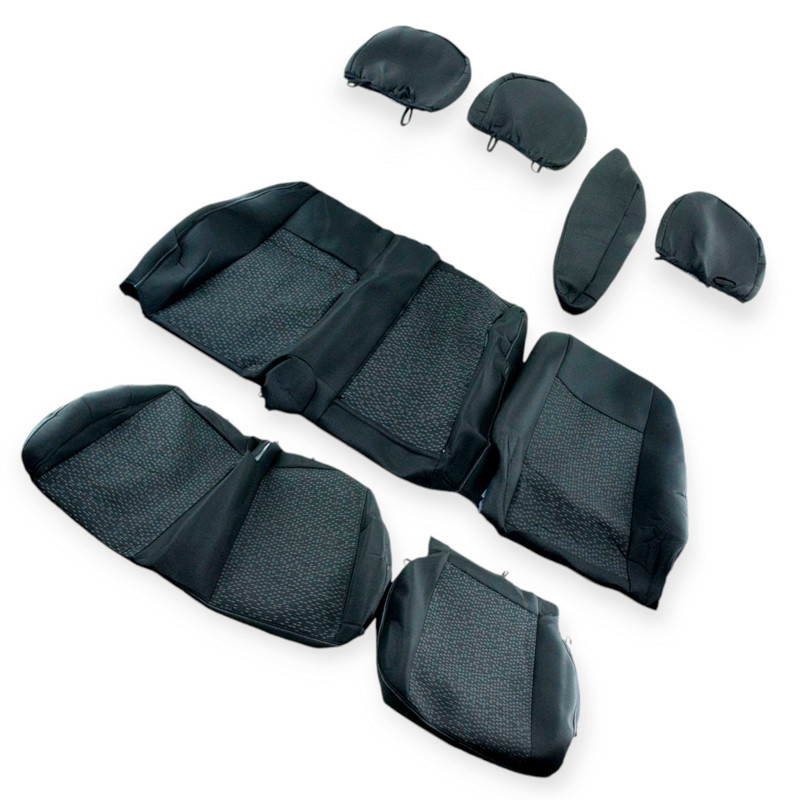 Чохли mercedes sprinter (1+2) 2006-2013 фургон «тканина» чорні салону Мукачево - фото 1