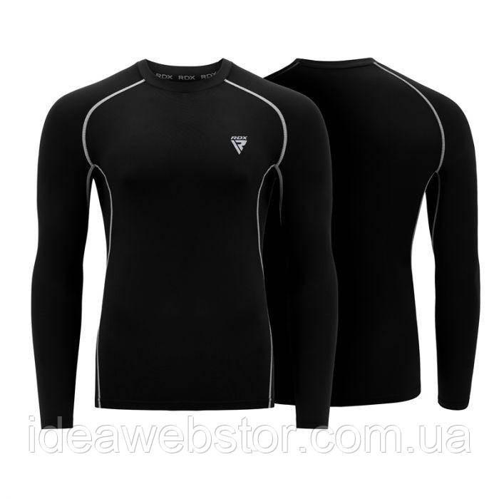Рашгард RDX Lycra XL чорний із довгим рукавом компресійна футболка для ММА БJJ-Геплінга фітнесу та тренувань Київ - фото 18