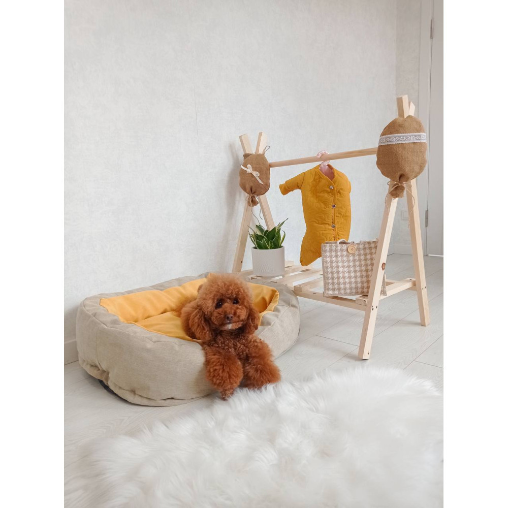 Лежак для собак и кошек Incor Donut желтый M (65см) Киев - изображение 4