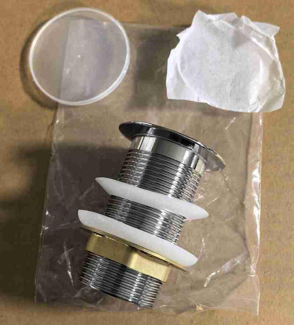 Донный клапан для раковины Zerix BV-06 1 1/4'' без перелива автоматический СLICK-СLACK (Цвет хром) (ZX6023) Киев - изображение 2