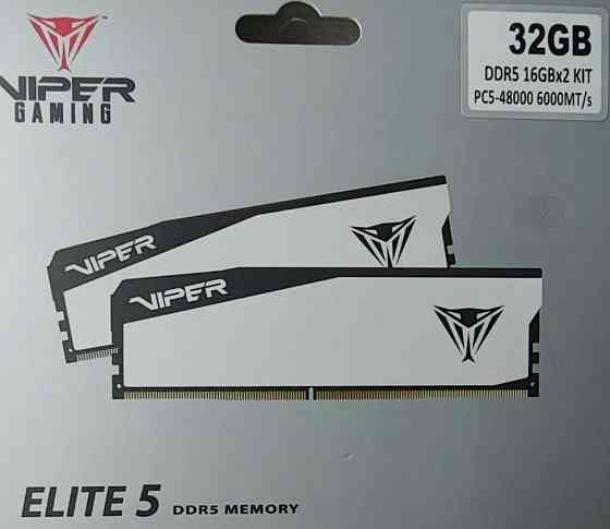 Пам'ять ddr5 від Patriot Viper Elite, 2 модулі по 16 ГБ на частоті 6000 МГц. Київ