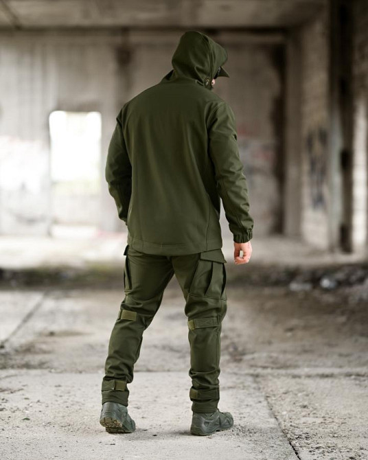 Демисезонный тактический костюм софтшел DEMENTIOZ олива ВТ6843 Одесса - изображение 4