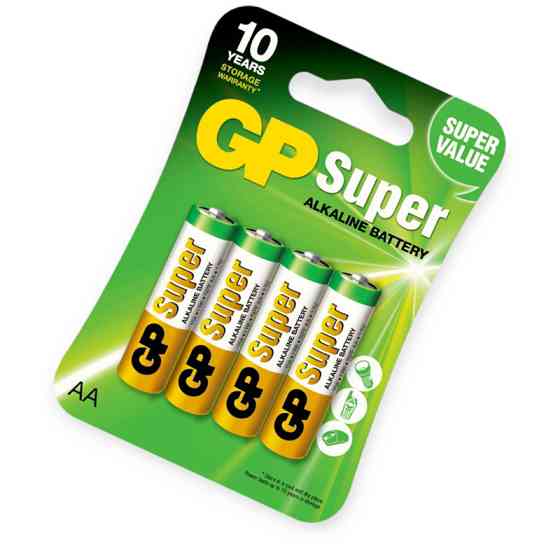Батарейка AA лужна 1.5V пальчик GP Super Alkaline 4шт блістер Мукачево