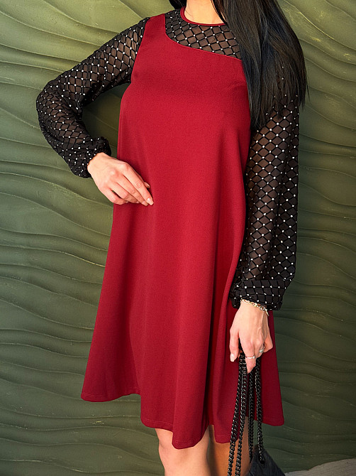 Вечірня сукня з прозорими рукавами Sofira 46-48, Марсала Київ - фото 1