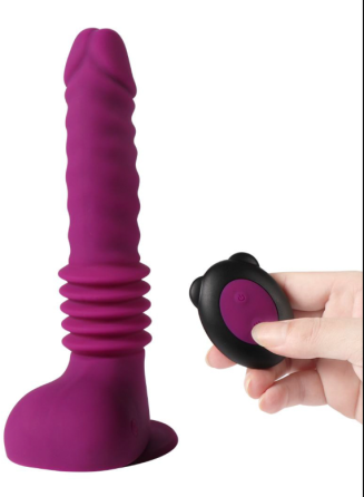 Вибратор на присоске Isaiah Thrusting Dildo фиолетовый 10 режимов вибрации Sex Aura Киев