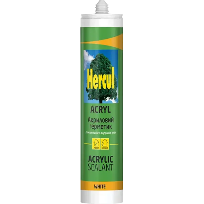 Герметик акриловий білий 280 мл HERCUL ACRIL Харків - фото 1