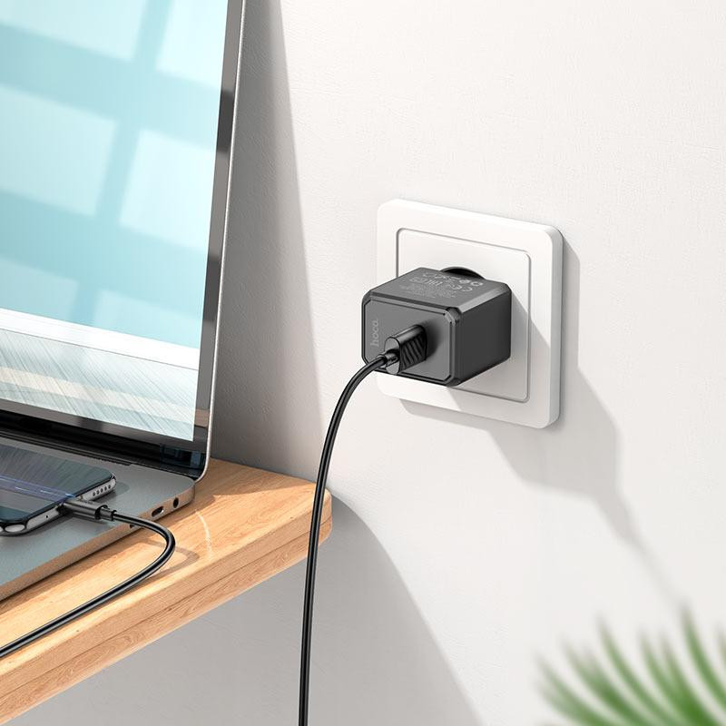 Мережевий зарядний пристрій HOCO CS11A Ocean single port charger Black Одеса - фото 5