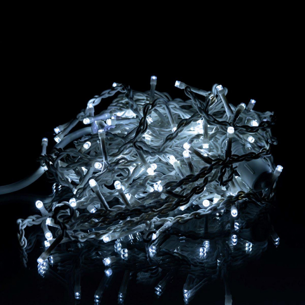 Новорічна гірлянда вулична Бахрома 6 м 105 LED білий провід Білий 6МWW Київ - фото 2