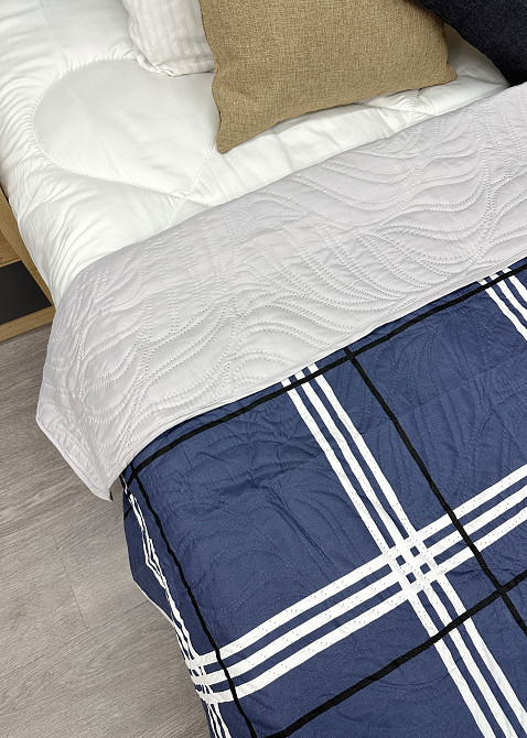 Покривало декоративне Decorator Kelso 215х240 см синій з білим (85-202) Київ - фото 7