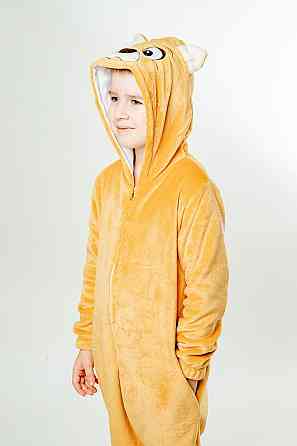 Детская пижама-кигуруми детский и подростковый Собачка, карамельный, топ Киев