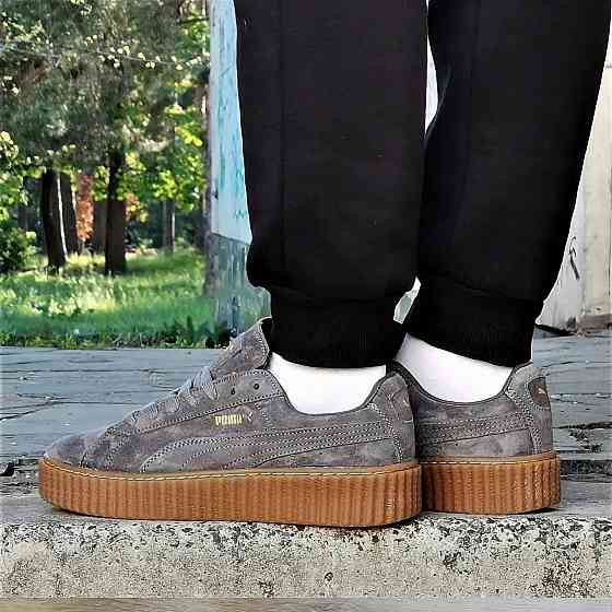 Чоловічі Термо Кросівки Puma Сліпони Сірі Мокасини Пума Замшеві Єврозима (розміри: 41,42,43,44) Дніпро