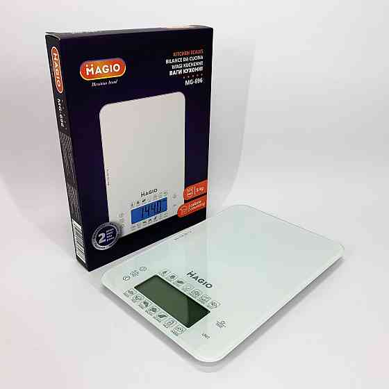 Настільні кухонні ваги з підсвічуванням екрану MAGIO MG-696, Зручні ваги для приготування їжі UB-15 Івано-Франківськ