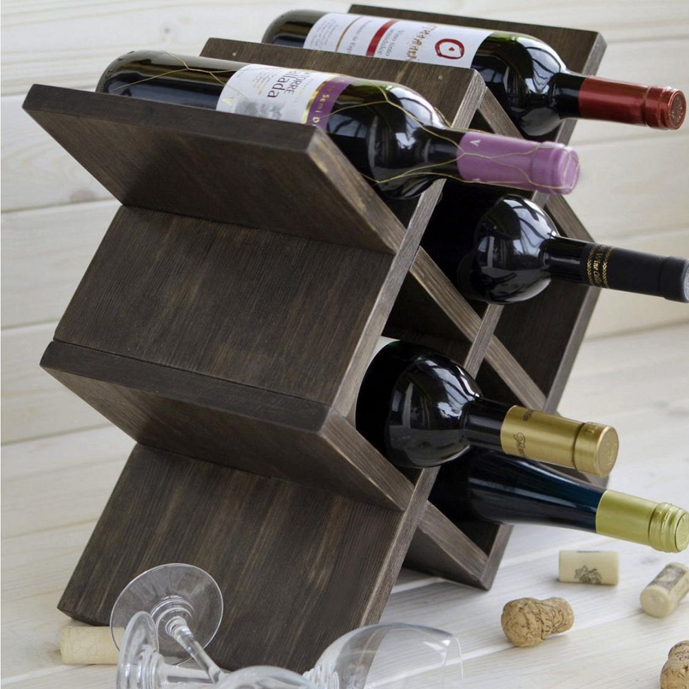 Настільна винна полиця "Вестон" мокко Миколаїв - фото 1