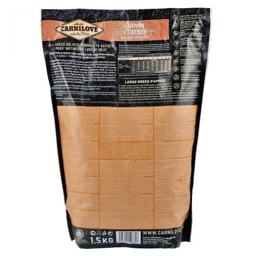 Корм сухой Carnilove Puppy Large Breed Salmon and Turkey для щенков больших пород с лососем и индейкой 1,5 кг Киев - изображение 4