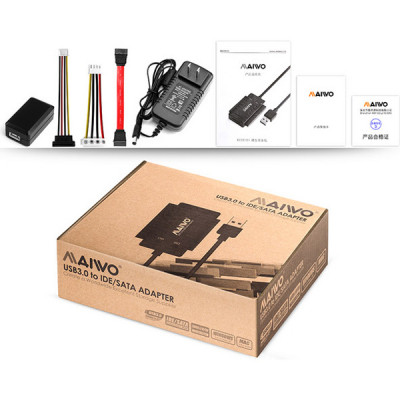 Адаптер Maiwo USB 3.0 to 2.5/3.5'' IDE/SATA HDD/SSD, 5.25'' CD-R, PA 2V/2A (K132U3IS) Винница - изображение 4