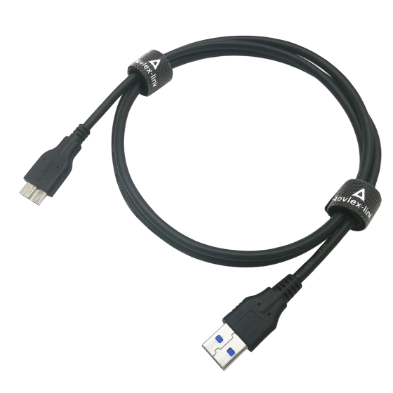 Кабель USB 3.0 – USB Micro-B, 1 м, товстий чорний, для зовнішніх HDD, смартфонів і пристроїв Київ