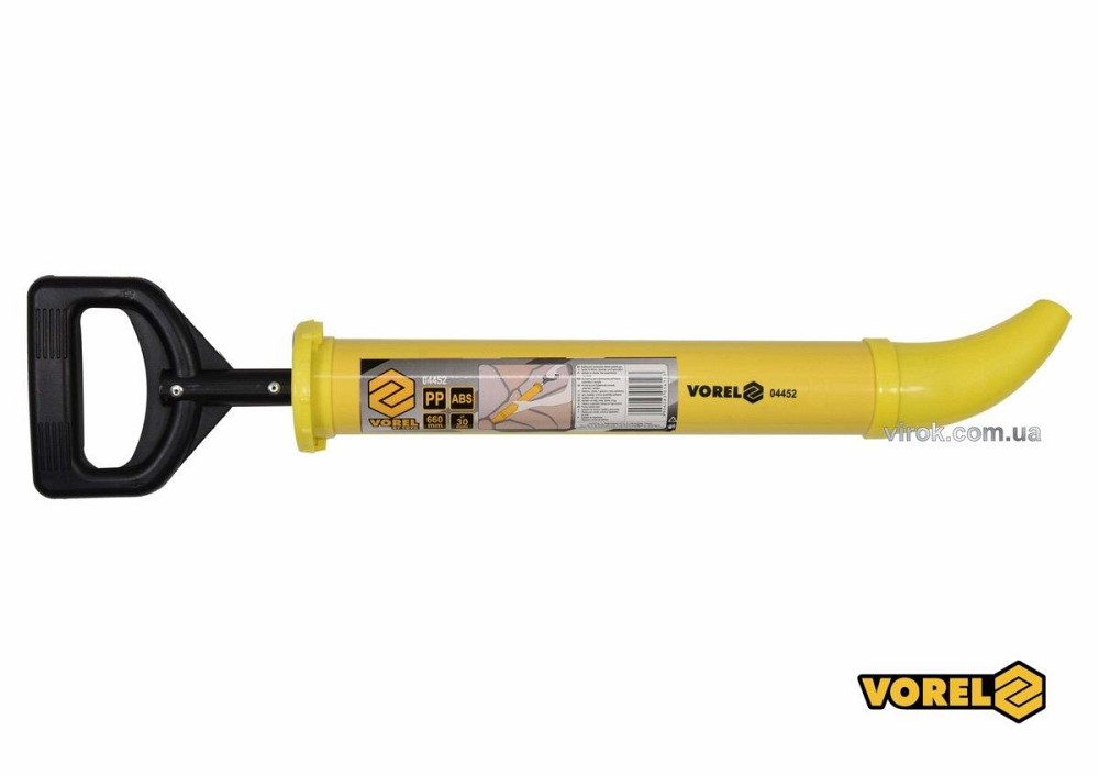 Шприц для нанесення будівельних сумішей VOREL: корпус Ø=60мм, сопло Ø=20мм. l=660 мм, пластиков [24] Одеса - фото 1