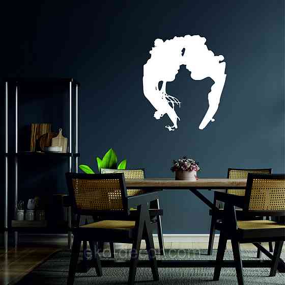 Декоративне настінне 3D Панно «Силует пари», Декор на стіну з об'ємом 110*95 см, Білий Київ