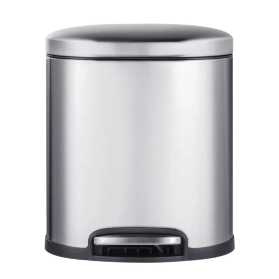 Відро для сміття з плавним закриванням овальне Mixxus Premium Topper-TC0205 SS Color 5 л колір неіржавка (MI7059) Харків