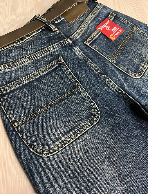 Джинсы женские Vanver 8252 skater jeans широкие с ремнем синие, синий, 26, 26, 70 см, 99 см Киев - изображение 8