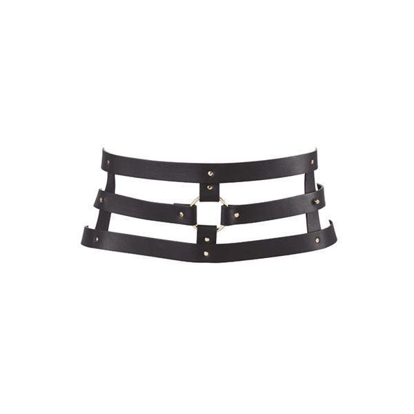 Портупея-пояс Bijoux Indiscrets MAZE - Wide Belt and Restraints Black, екошкіра Sex Aura Київ - фото 1