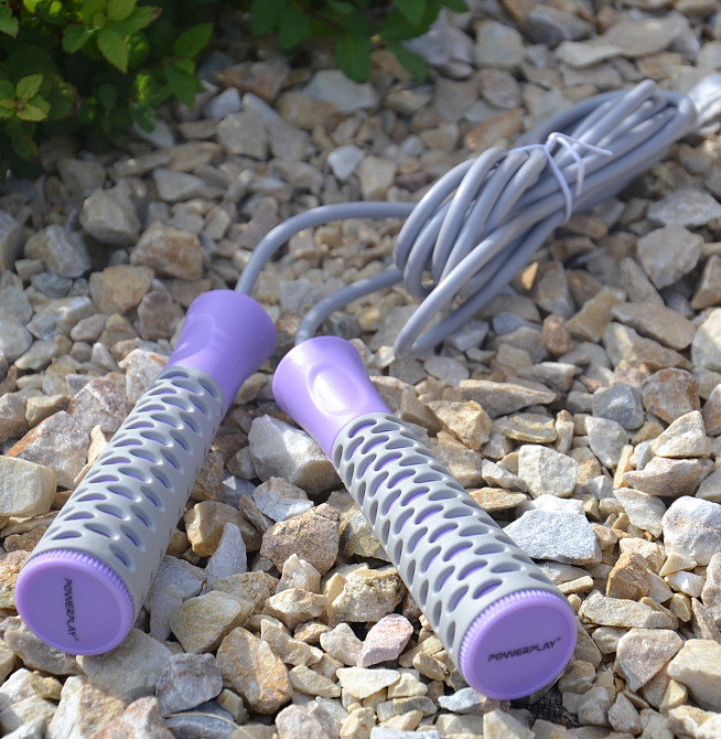 Скакалка PowerPlay 4206 Jump Rope PRO+ Сіро-фіолетова (2,75m.) Луцк - изображение 5