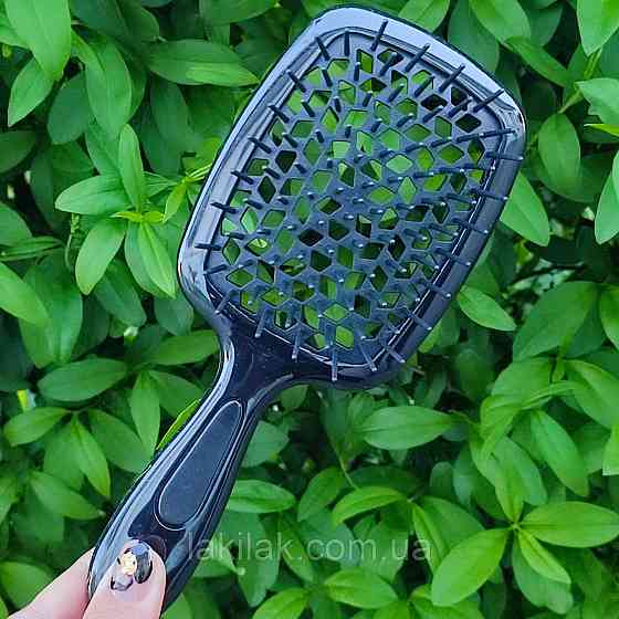 Чорний гребінець карбоновий Super Brush Hollow Comb Херсон