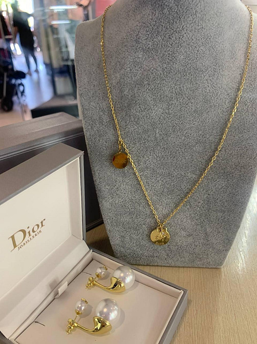 Діор набір сережки та підвіска / Dior Одеса - фото 3