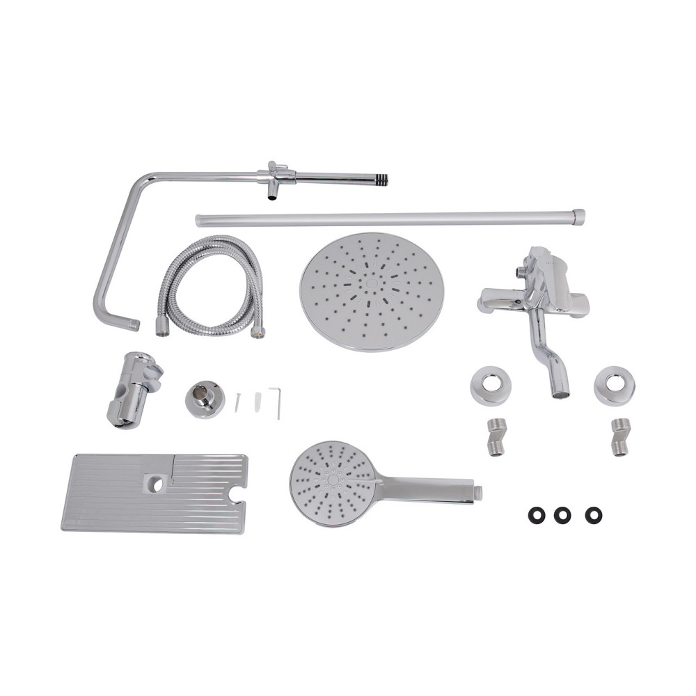 Душова система універсальна Qtap Plava на три споживачі (з виливом) QT1004CRM Chrome Київ - фото 7