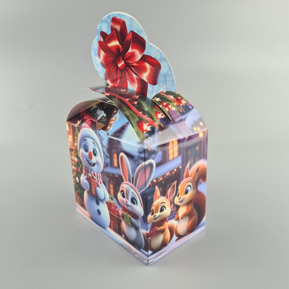 Новогодняя подарочная картонная упаковка для конфет (500грм) №234 