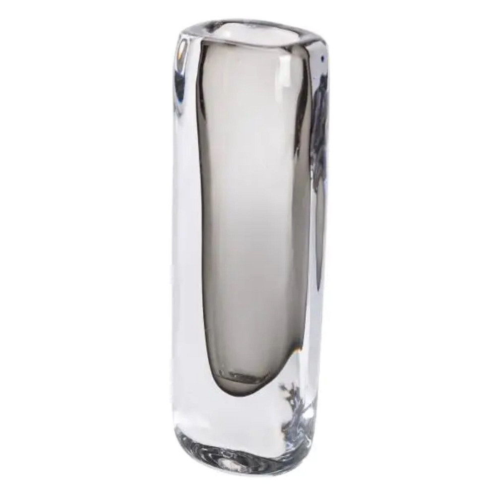 Flower Season Ваза скляна прозора 7.7х5.5х24.5 см для квітів декоративна 200 мл Сіра HP-10-16 Коломия - фото 3