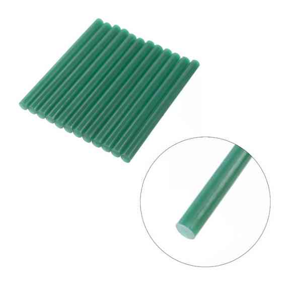 Комплект клейових стрижнів зелених, 7,4×100 мм, 12 шт. INTERTOOL RT-1058 Київ