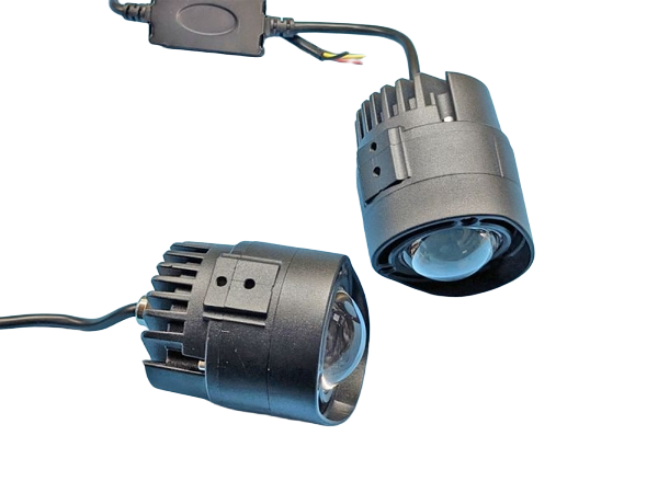 Комплект універсальних Bi-LED фар StarLight HP-GZD-352-01 лінзи круглі біле+жовте/ближнє+дальнє світло 12/24V (2 шт) Харків - фото 8