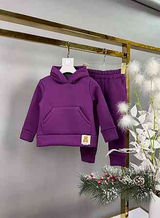 Детский теплый спортивный костюм для девочек 3нитка флис  92,98,104,110 Николаев