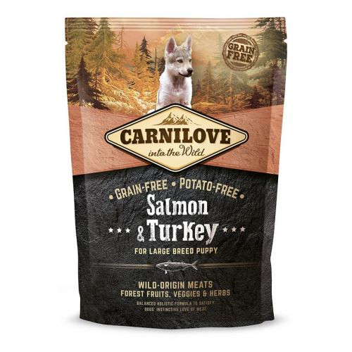Корм сухой Carnilove Puppy Large Breed Salmon and Turkey для щенков больших пород с лососем и индейкой 1,5 кг Киев - изображение 1