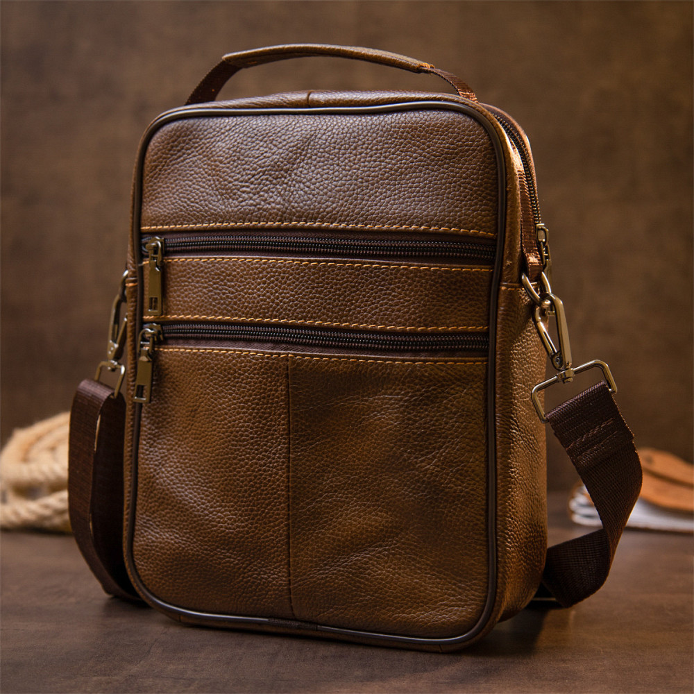 Мессенджер чоловічий Vintage 20392 Коричневий Київ - фото 2