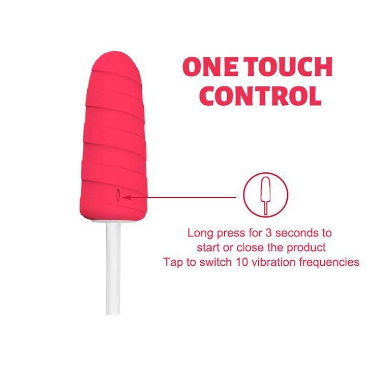 Вібратор "Морозиво" 10X Popsicle Vibrator USB - Рожевий - Вібратори Вінниця - фото 5