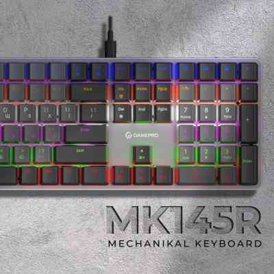 Клавіатура GamePro MK145R Red Swich Low Profile USB Dark Gray (MK145R) Вінниця