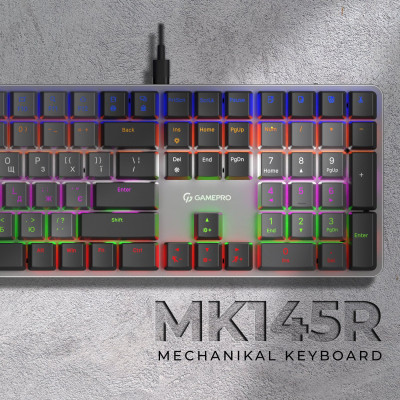 Клавиатура GamePro MK145R Red Swich Low Profile USB Dark Gray (MK145R) Винница - изображение 3