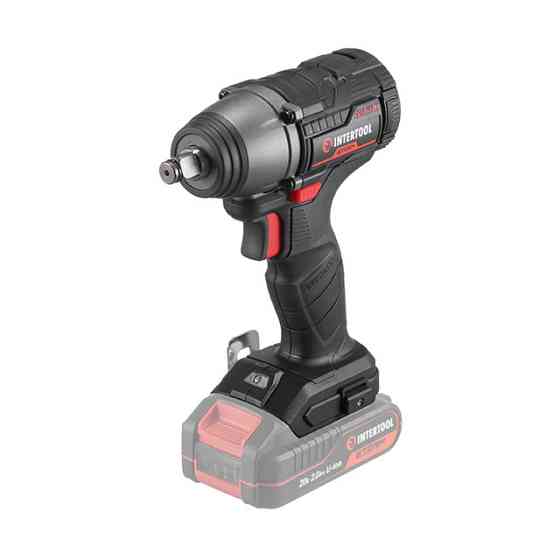 Гайковерт акумуляторний INTERTOOL WT-9364, 20 В, 300 Nm, 2500 об/хв, 3000 уд/хв, 1/2", без ЗП та АКБ - потужний гайковерт Львів