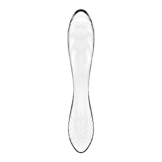 Двосторонній скляний дилдо Satisfyer Dazzling Crystal 1 Transparent, дуже міцний, без стопера Sex Aura Київ
