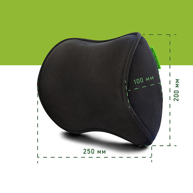 Автомобільний підголівник Comfort Trip AMF 001 250х200х100 чорний Дніпро - фото 4