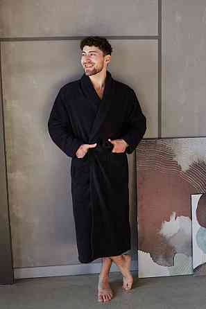 Банний махровий халат жіночий Ideal Textile чорний (56861056) L Чернівці