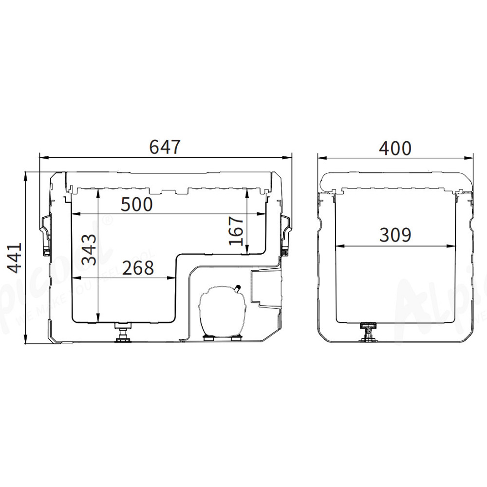 Компрессорный автохолодильник Alpicool TS40 (LG компресор). 40  -20℃ Li-Ion батарея Киев - изображение 7