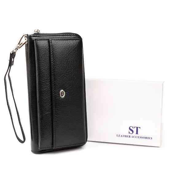 Кошелек кожаный женский ST Leather 19292 Черный Киев
