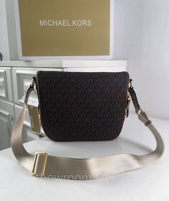 Жіноча сумка "бананка" на груди і на пояс MK Slater коричнева Київ - фото 4