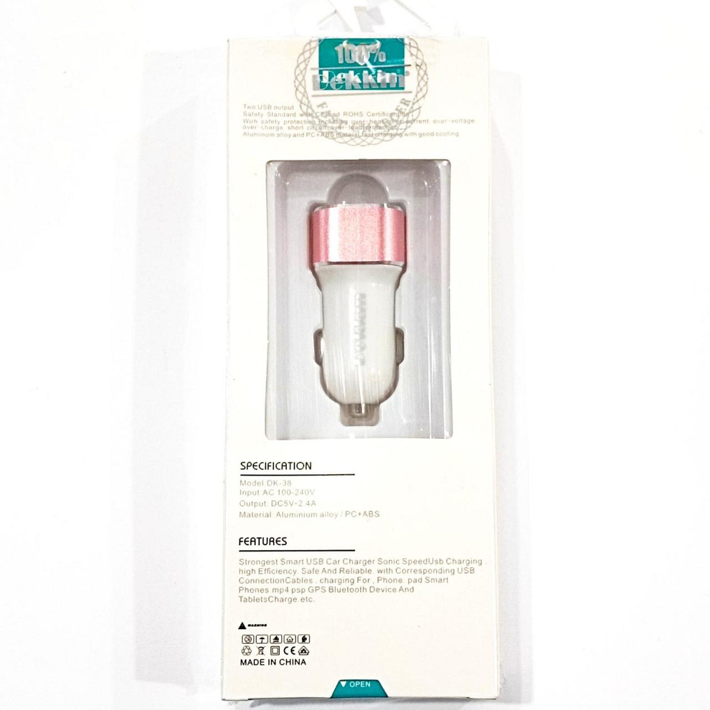Автомобильное зарядное устройство USB x 2 Dekkin DK-38 Днепр - изображение 3